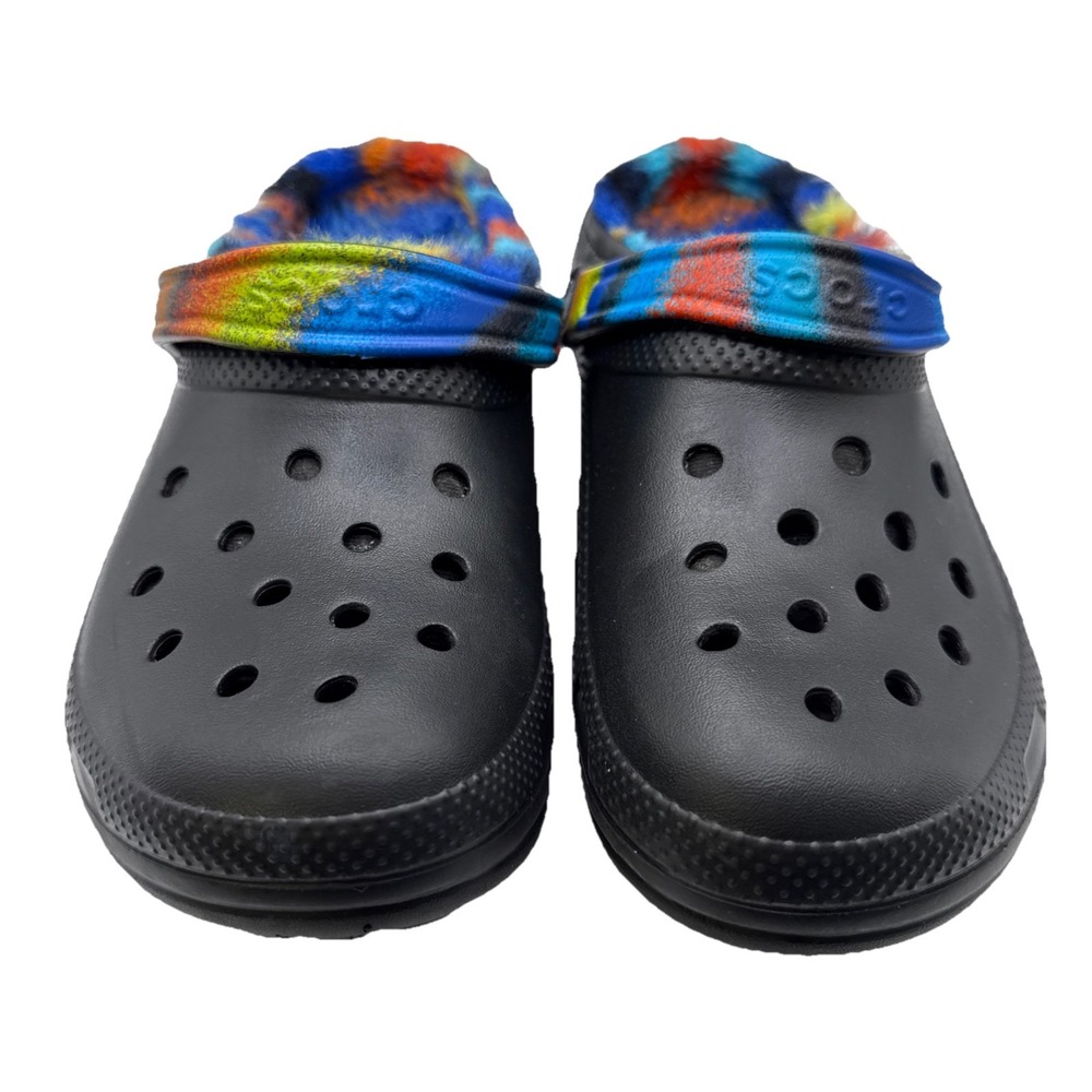 Crocs Classic Lined Sprayed Dye Clog Unisex Men 10 Women 12 Black 208045